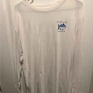 Southern Tide White Shirt with Blue Logo